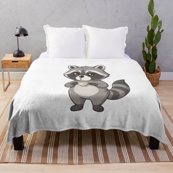 Item preview, Cute Raccoon Drinking Hot Tea designed and sold by Ella_Sketch.