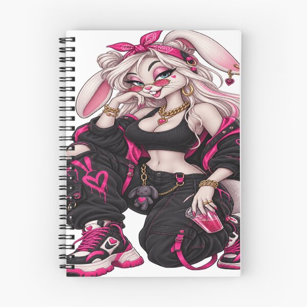 Item preview, Urban Pink Bunny Streetwear Illustration designed and sold by VYBORA Studio.