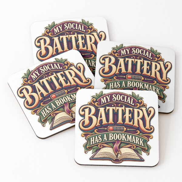 Item preview, My Social Battery Has a Bookmark designed and sold by FZ Studio .