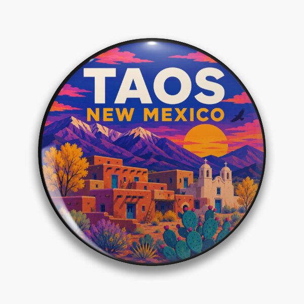 Item preview, Retro Taos New Mexico High Desert Sunset designed and sold by SimplyJasper.