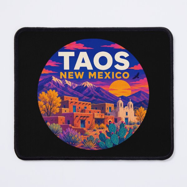 Item preview, Retro Taos New Mexico High Desert Sunset designed and sold by SimplyJasper.
