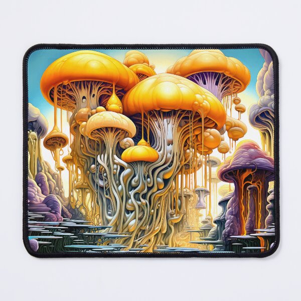 Item preview, Cosmic Fantasy Psychedelic Mushrooms Imaginary Universe Art designed and sold by DEC02.