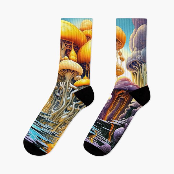 Item preview, Cosmic Fantasy Psychedelic Mushrooms Imaginary Universe Art designed and sold by DEC02.