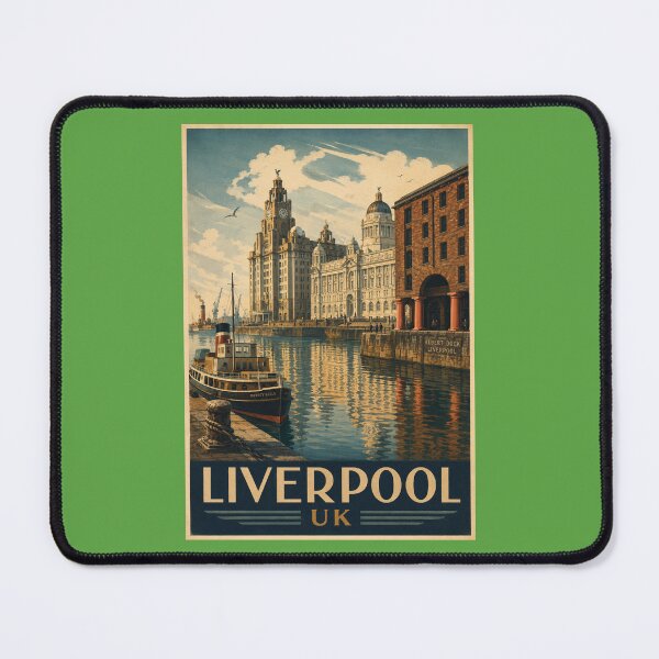 Item preview, Liverpool Travel Poster Vintage Retro Art designed and sold by windmildesigner.