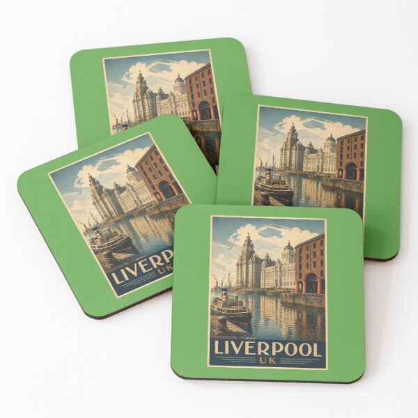 Item preview, Liverpool Travel Poster Vintage Retro Art designed and sold by windmildesigner.