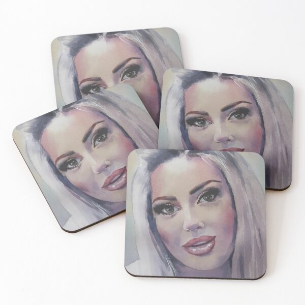 Item preview, Blonde Woman Watercolor Portrait designed and sold by SlavaArt.