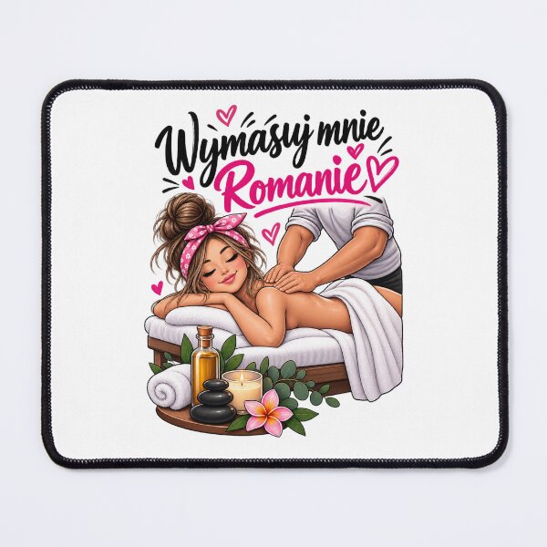 Item preview, Wymasuj Mnie Romanie – Funny Polish Massage Quote Spa Design designed and sold by Activity01.