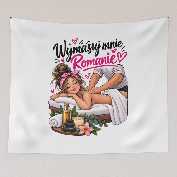 Item preview, Wymasuj Mnie Romanie – Funny Polish Massage Quote Spa Design designed and sold by Activity01.