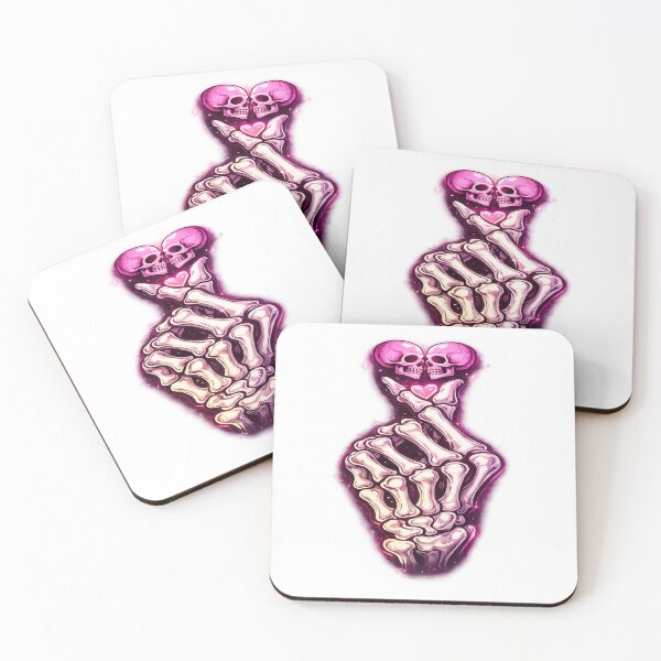 Item preview, Neon Skeleton Heart Hand Gothic Art designed and sold by VYBORA Studio.