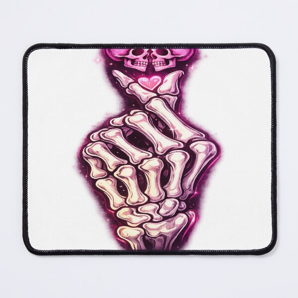 Item preview, Neon Skeleton Heart Hand Gothic Art designed and sold by VYBORA Studio.