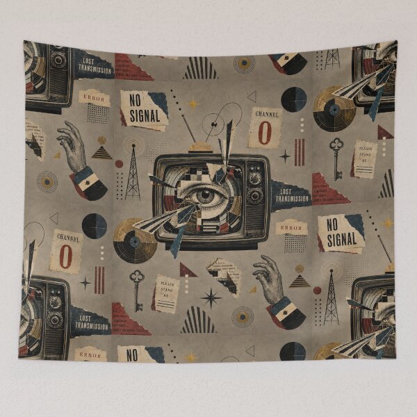 Item preview, NO SIGNAL  Retro Dada Transmission Collage designed and sold by MarksBook.