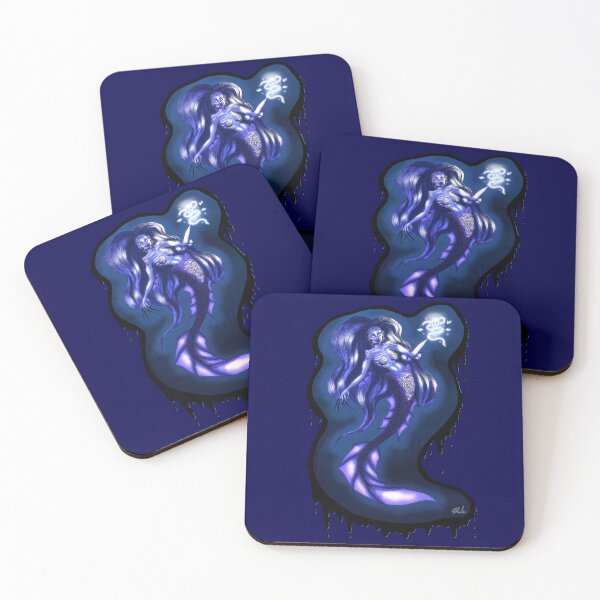 Item preview, Soul Stealing Sea Siren – Dark Mermaid Fantasy designed and sold by TheMossAndMermaid.