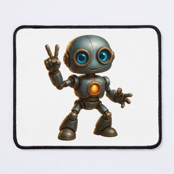 Item preview, Friendly Robot Peace Sign – Positive Vibes designed and sold by Yomere.