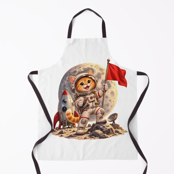 Item preview, Cute Cat Astronaut Lunar Adventure – Vintage Space Cat designed and sold by builtforyou.