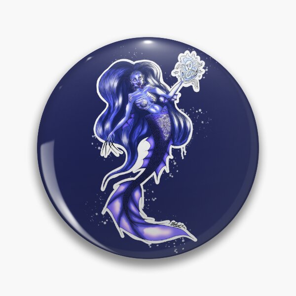 Item preview, Sea Siren Stealing a Soul – Dark Ocean Fantasy designed and sold by TheMossAndMermaid.