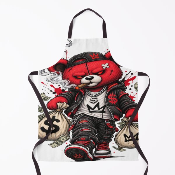 Aperçu de l'œuvre Vêtements de ville Red Gangster Bear Money créée et vendue par VYBORA Studio.