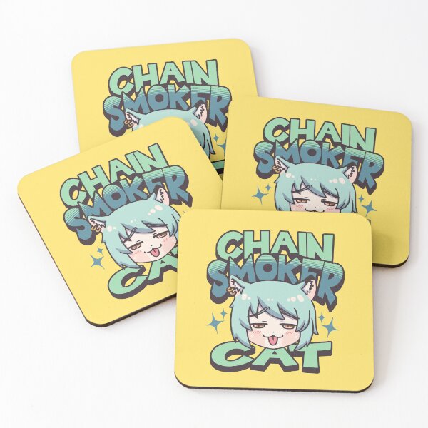 Item preview, Chainsmoker cat yaniko yani neko designed and sold by Morcawork.