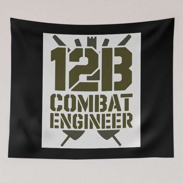 Item preview, 12B Combat Engineer — Classic Military Stencil Shovel Emblem U.S. Army MOS Graphic designed and sold by GFamilyC.