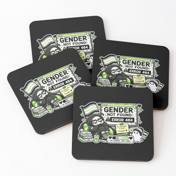 Item preview, Gender Not Found: Error 404 – Agender Pride designed and sold by Brave Little Mess Club.