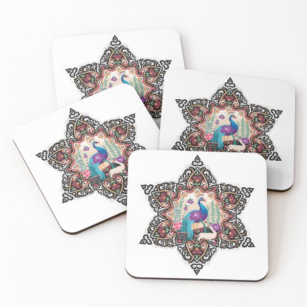 Item preview, Ornate Star Peacock and Deer Mandala Sticker Graphic designed and sold by wdsret.
