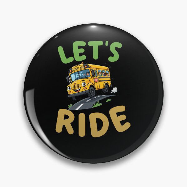 Item preview, Let's Ride Funny School Bus Cartoon First Day of School Design designed and sold by SinghMerchUniverse.