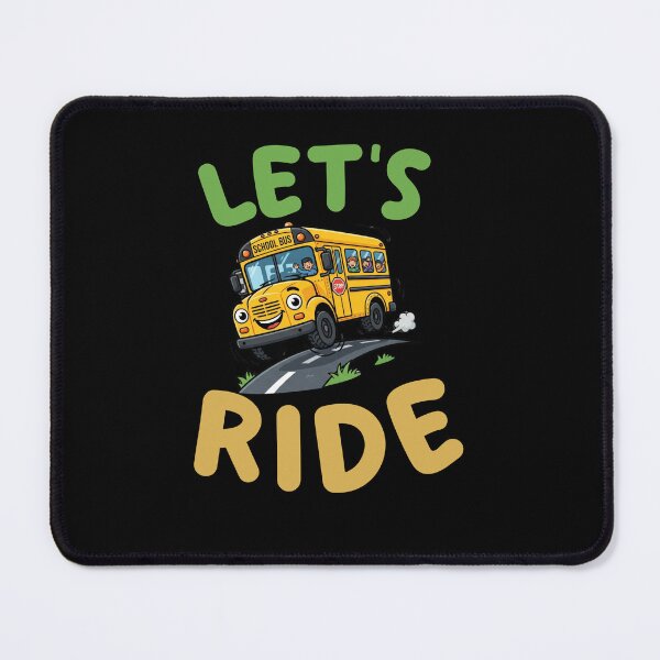 Item preview, Let's Ride Funny School Bus Cartoon First Day of School Design designed and sold by SinghMerchUniverse.