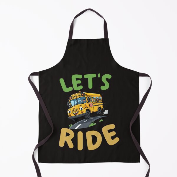 Item preview, Let's Ride Funny School Bus Cartoon First Day of School Design designed and sold by SinghMerchUniverse.