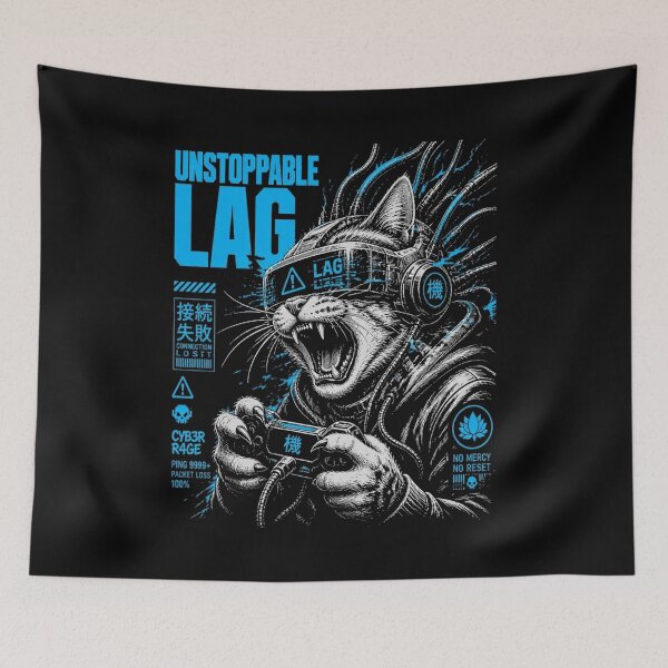 Item preview, Unstoppable Lag Funny Gamer Cat Rage designed and sold by macadolie.