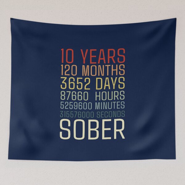 Item preview, 10 Years Sober Sobriety Milestone designed and sold by NosandEdgy.