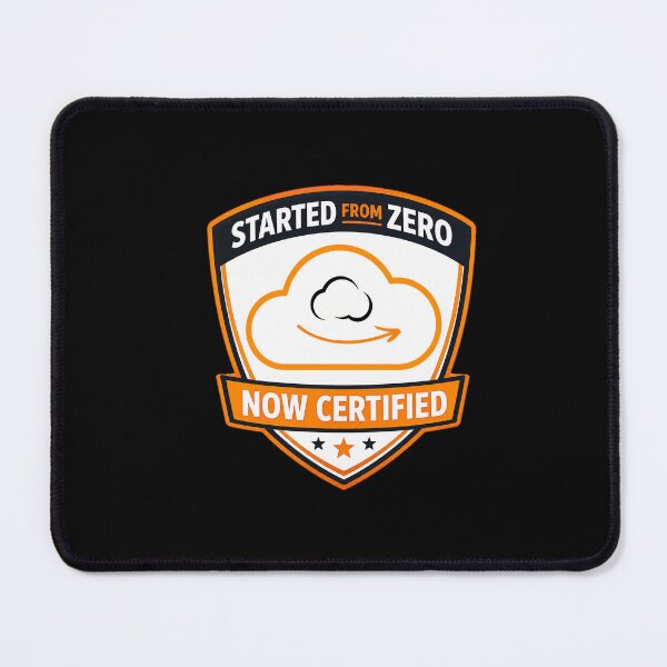 Item preview, Started from Zero, Now Certified Design | AWS colors | Sticker | Tech Decals | Pin | meme  designed and sold by I am Certified Designs.