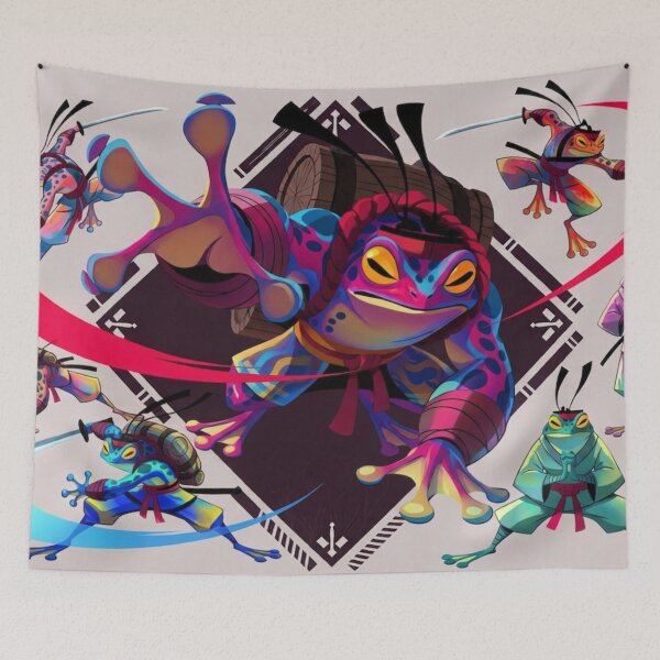 Item preview, Amphibian Ninjas in Neon Visions (V2) designed and sold by SabaMirzique.