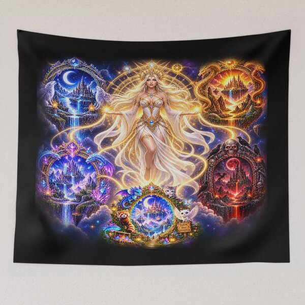 Item preview, Goddess of the Portals – Keeper of Five Realms designed and sold by TroviTutto.