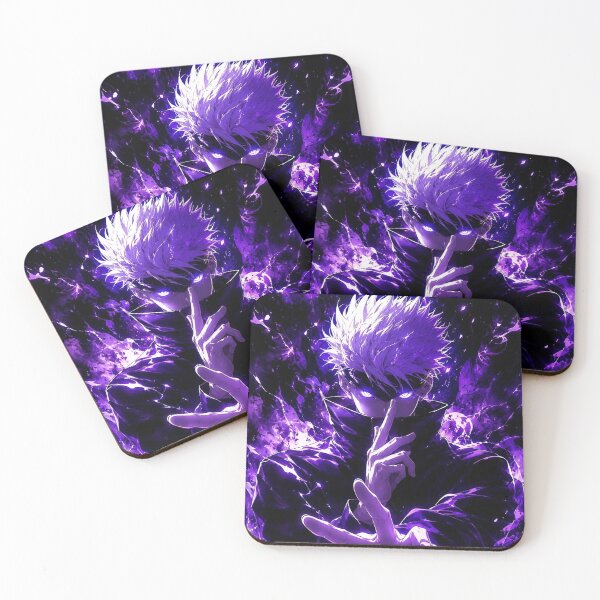Item preview, Purple Infinity Sorcerer – Powerful Blindfolded Anime Mystic Energy Art designed and sold by Dyan4.