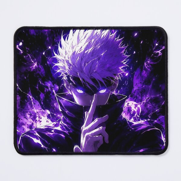 Item preview, Purple Infinity Sorcerer – Powerful Blindfolded Anime Mystic Energy Art designed and sold by Dyan4.