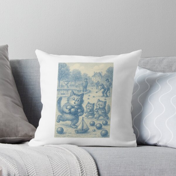 Item preview, Gustave, Nicky & Vicky  in the Tuileries - Blue Vintage Park Adventure (Fonula Series) designed and sold by FonulaBlue.