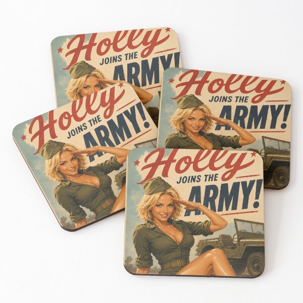 Item preview, Holly Joins The Army Retro Poster designed and sold by Moviebuff91.