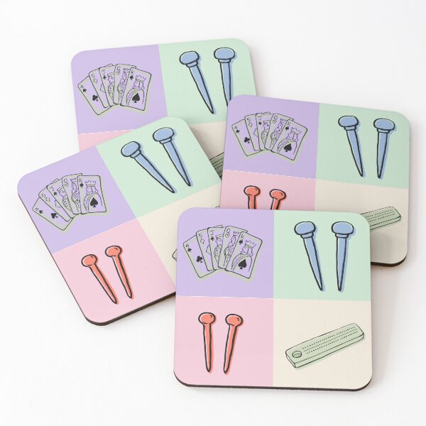 Item preview, Cribbage game in pastels designed and sold by BigfeetLittlepaws.