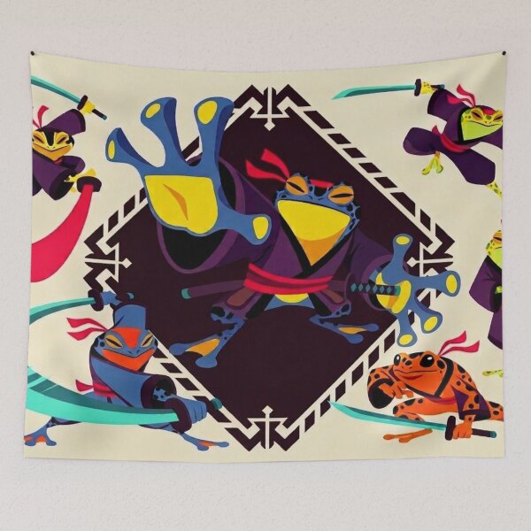 Item preview, Amphibian Ninjas in Neon Visions (V3) designed and sold by SabaMirzique.