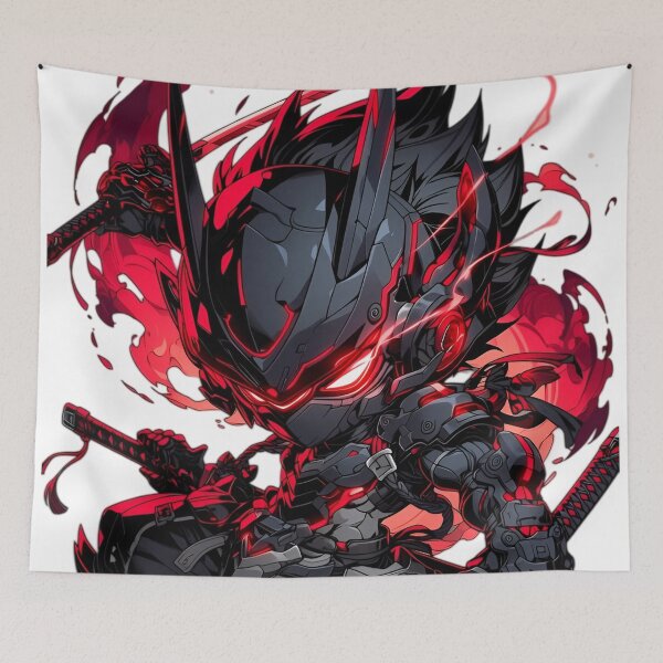 Item preview, Dark Crimson Samurai Warrior – Red Black Demon Ronin Anime Style designed and sold by Dyan4.