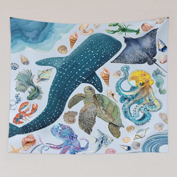 Item preview, Underwater Wonders A Vibrant Exploration of Ocean Life Featuring Marine Marvels Like the Whale Shark, Turtles, Dolphins, and Colorful Coral Reefs designed and sold by Matt_Smith.