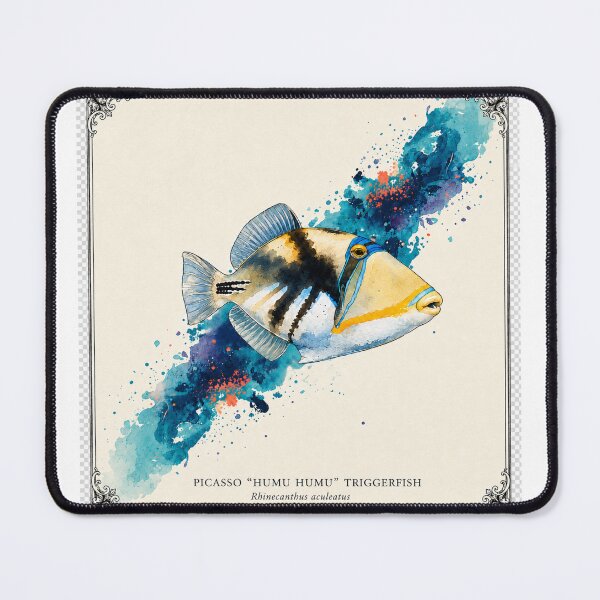 Item preview, Picasso Humu Humu Triggerfish Watercolor Marine Art designed and sold by KenworksDigital.