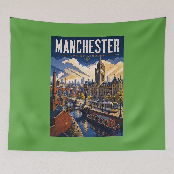 Item preview, Copy of Manchester Travel Poster Vintage Retro Art designed and sold by windmildesigner.