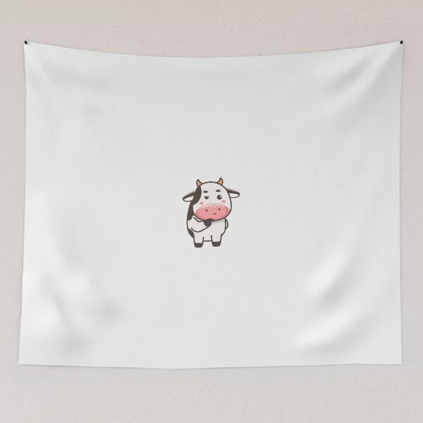 Item preview, Cute little cow thinking curiously designed and sold by LoreGaleano.