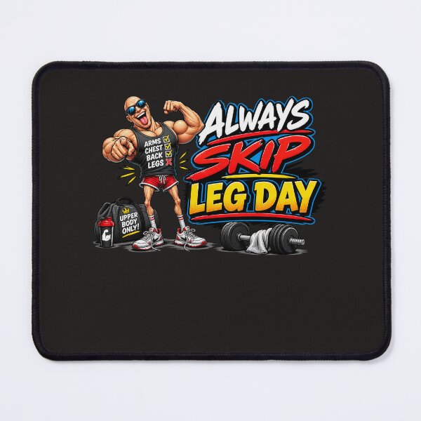 Item preview, Never Trains Legs - Funny Gym Workout Tee designed and sold by FunMugsAndMore .