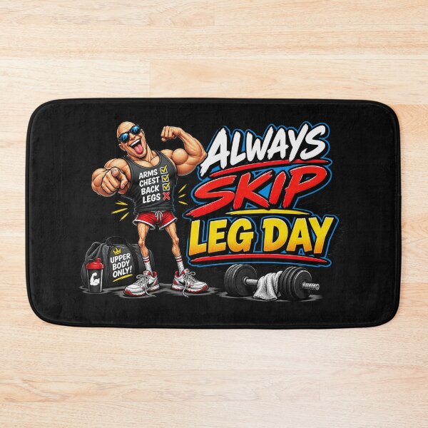 Item preview, Never Trains Legs - Funny Gym Workout Tee designed and sold by FunMugsAndMore .