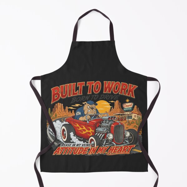 Item preview, Grumpy Bulldog Hot‑Rod Racer – Desert Mayhem Cartoon Design designed and sold by MischiefFoundry.