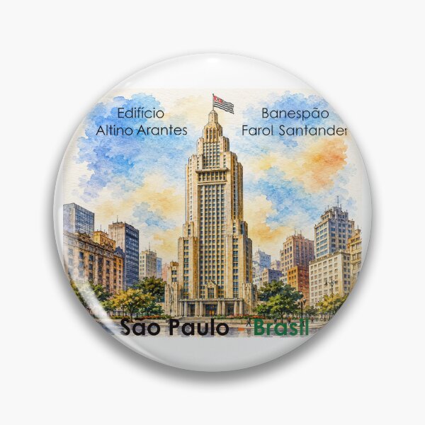 Item preview, Edificio Altino Arantes Banespa Farol Santander – Sao Paulo Watercolor Art designed and sold by Sampa In Focus.