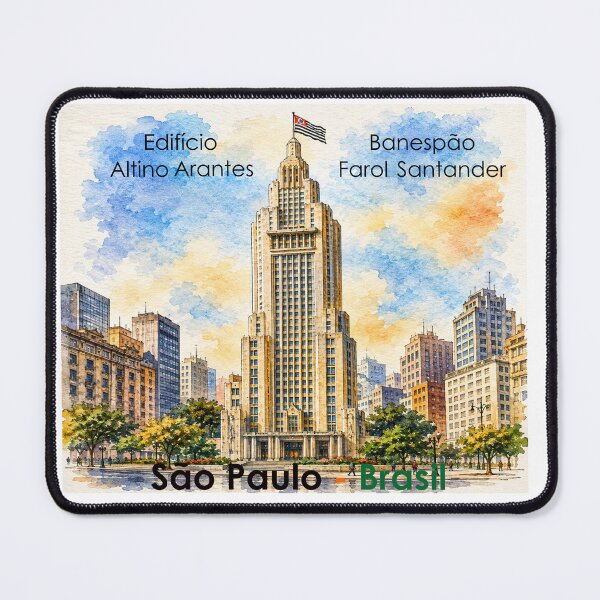 Item preview, Edificio Altino Arantes Banespa Farol Santander – Sao Paulo Acuarela Arte designed and sold by Sampa In Focus.