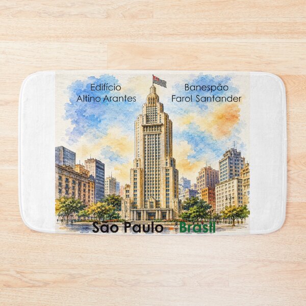 Item preview, Edificio Altino Arantes Banespa Farol Santander – Sao Paulo Watercolor Art designed and sold by Sampa In Focus.