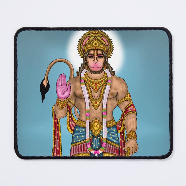 Item preview, Lord Hanuman Digital Drawing | Powerful Hindu God Devotional Artwork designed and sold by Harshit_Digital_Arts.